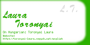 laura toronyai business card